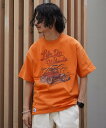 【SALE／30 OFF】Schott T-SHIRT LIFE ON WHEELS/Tシャツ ライフ オン ホイールズ ショット トップス カットソー Tシャツ オレンジ ブラック ホワイト グレー【送料無料】