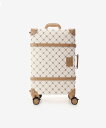【SALE/20%OFF】& chouette モノグラム トランクケース(Mサイズ) アンドシュエット バッグ スーツケース・キャリーバッグ ホワイト ブラウン【送料無料】(4)