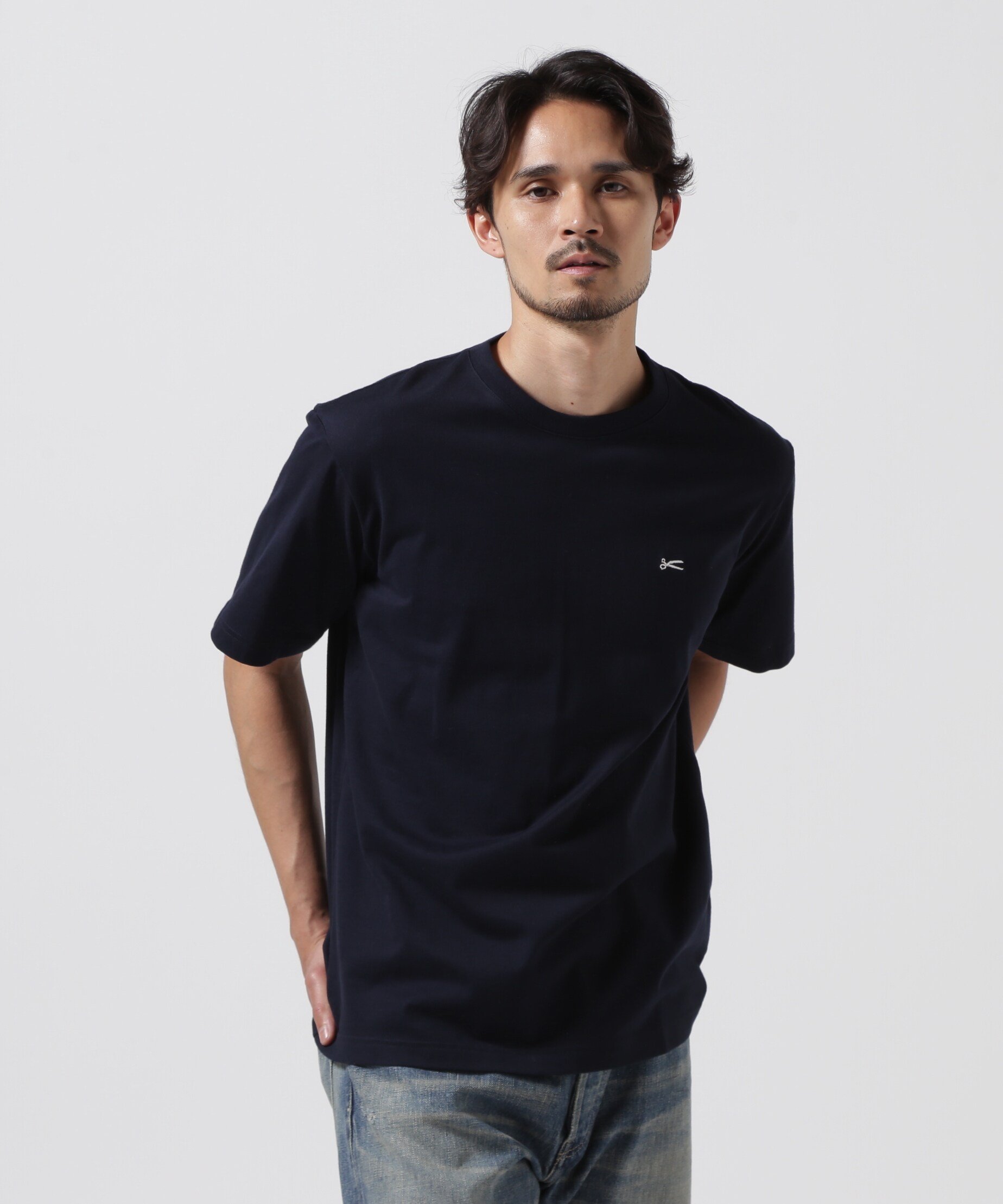 ROYAL FLASH DENHAM/デンハム/MIJ BASIC AMERICANA SS TEE ロイヤルフラッシュ トップス カットソー・Tシャツ ネイビー ブラック ホワイト【送料無料】