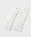 【SALE/64%OFF】adabat ニット素材 レッグウォーマー アダバット 靴下・レッグウェア 靴下 ホワイト ネイビー【送料無料】