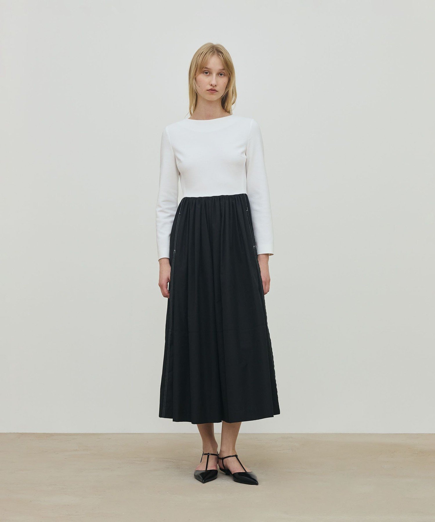 【SALE／60%OFF】DES PRES コットンタイプライター コンビコクーンワンピース トゥモローランド ワンピース・ドレス ワンピース ブラック【送料無料】