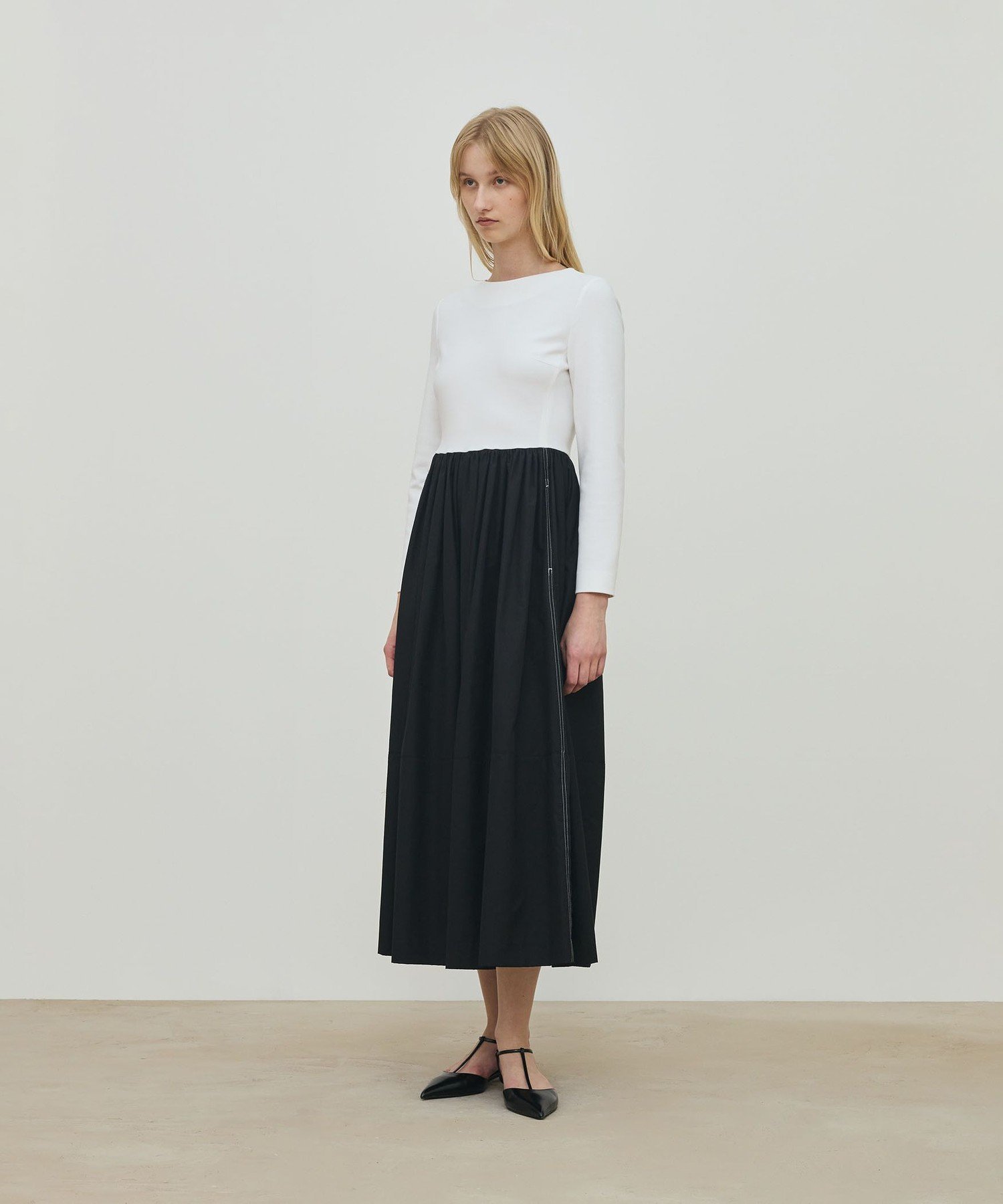 【SALE／60%OFF】DES PRES コットンタイプライター コンビコクーンワンピース トゥモローランド ワンピース・ドレス ワンピース ブラック【送料無料】