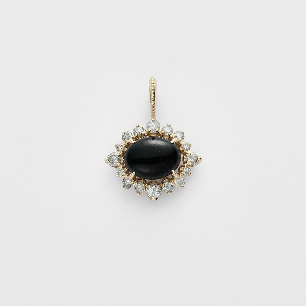 agete K10ジェット/ダイヤモンドチャーム アガット アクセサリー・腕時計 その他のアクセサリー・腕時計【送料無料】