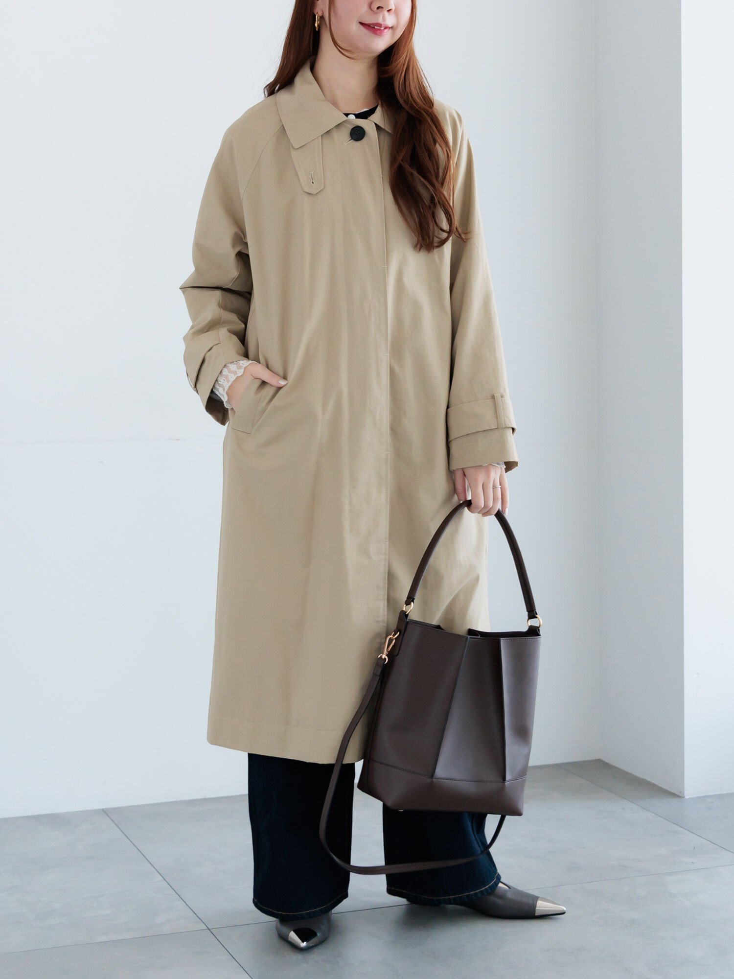 Te chichi ステンカラーコート《2026 spring catalog item》 テチチ ジャケット・アウター その他のジャケット・アウター ベージュ