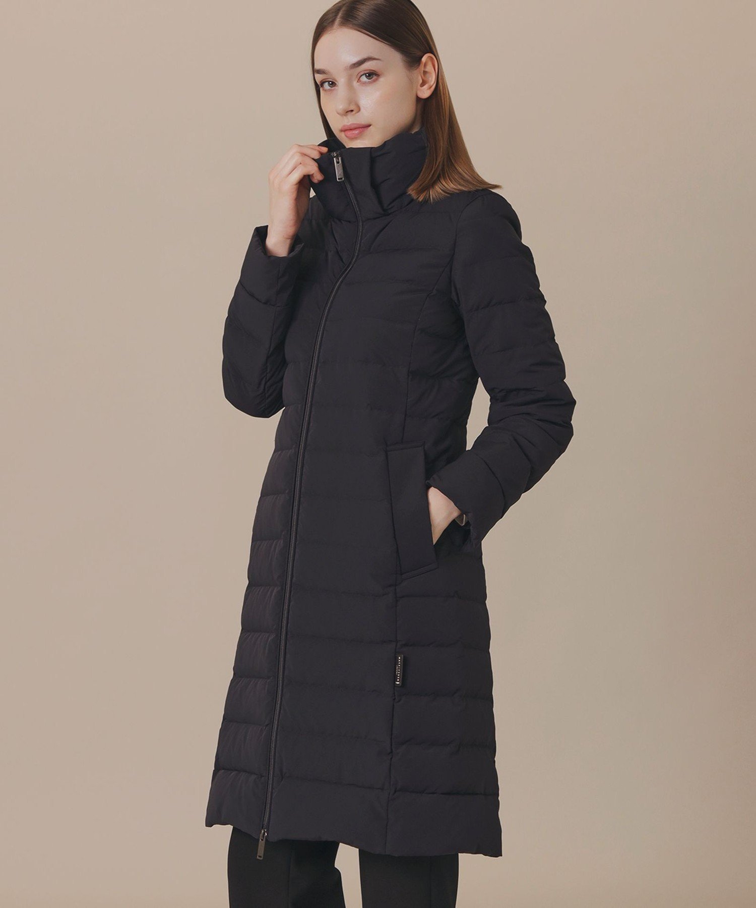 (L Size) 【L】ストレッチナイロンダウンコート マッキントッシュ ロンドン ジャケット・アウター その他のジャケット・アウター ネイビー ブラック