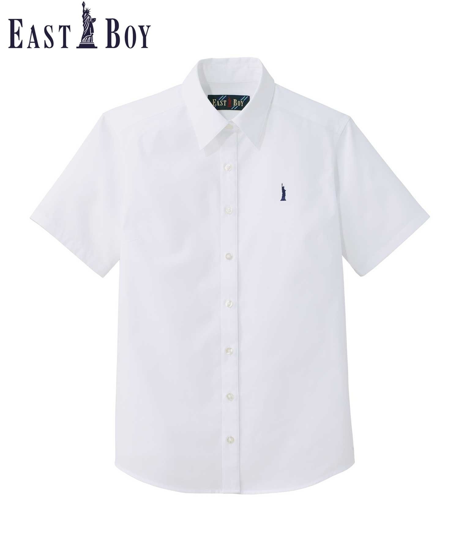 EASTBOY School シャツ 半袖 ブラウス スクール 制服 通学 中学生 高校生 イーストボーイ トップス シャツ・ブラウス ホワイト【送料無料】