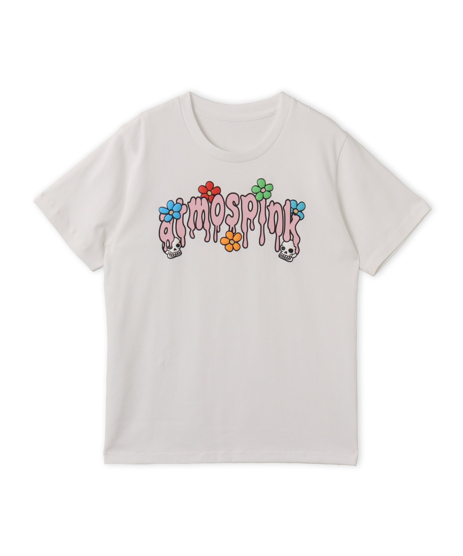atmos pink atmos pink Drip Logo T-shirt WHITE アトモス トップス カットソー・Tシャツ ホワイト