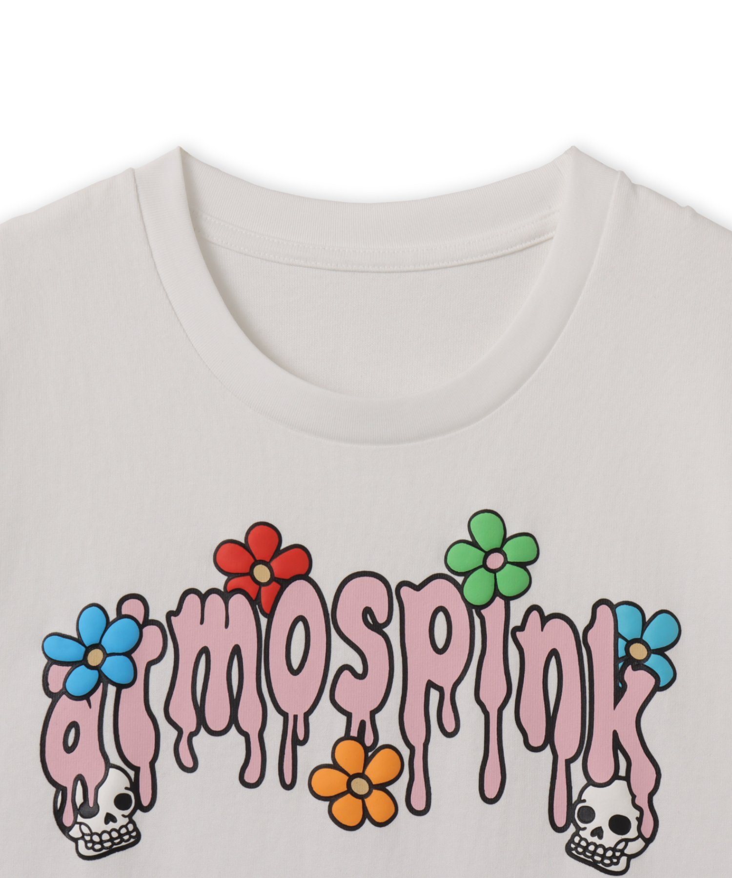 atmos pink atmos pink Drip Logo T-shirt WHITE アトモス トップス カットソー・Tシャツ ホワイト