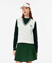 【SALE/50%OFF】LACOSTE UVカット UPF50 アーガイルジャカードゴルフニットベスト ラコステ トップス ベスト・ジレ ホワイト【送料無料】