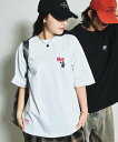 【SALE/10%OFF】BEN DAVIS BEN DAVIS×FREAK'S STORE 別注 ビッグシルエット ワンポイント刺繍 クルーネック Tシャツ 【限定展開】 25SS フリークスストア トップス カットソー・Tシャツ グレー ホワイト ブラック【送料無料】