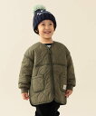 BEAMS mini キルト ジップコート 2025FW(90~150cm) ビームス ミニ ジャケット・アウター その他のジャケット・アウター ブラック グリ...