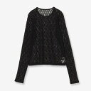 R-ISM 【洗える】ストレッチレースカットソー リズム トップス カットソー・Tシャツ ブラック【送料無料】