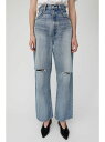 MOUSSY HW CRASH LOOSE STRAIGHT マウジー パンツ/ジーンズ ストレートジーンズ ブルー【送料無料】