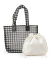 【SALE/30%OFF】OberTashe ギンガムチェック チュールバッグ トートバッグ エスペランサ バッグ トートバッグ ベージュ ブラック グリーン