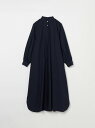 three dots Broad cotton shirt dress スリードッツ トップス シャツ ブラウス ネイビー ブルー【送料無料】