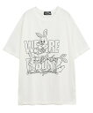 Candy Stripper WE ARE ROBUST BIG TEE キャンディストリッパー トップス カットソー Tシャツ ホワイト ブラック ピンク イエロー【送料無料】