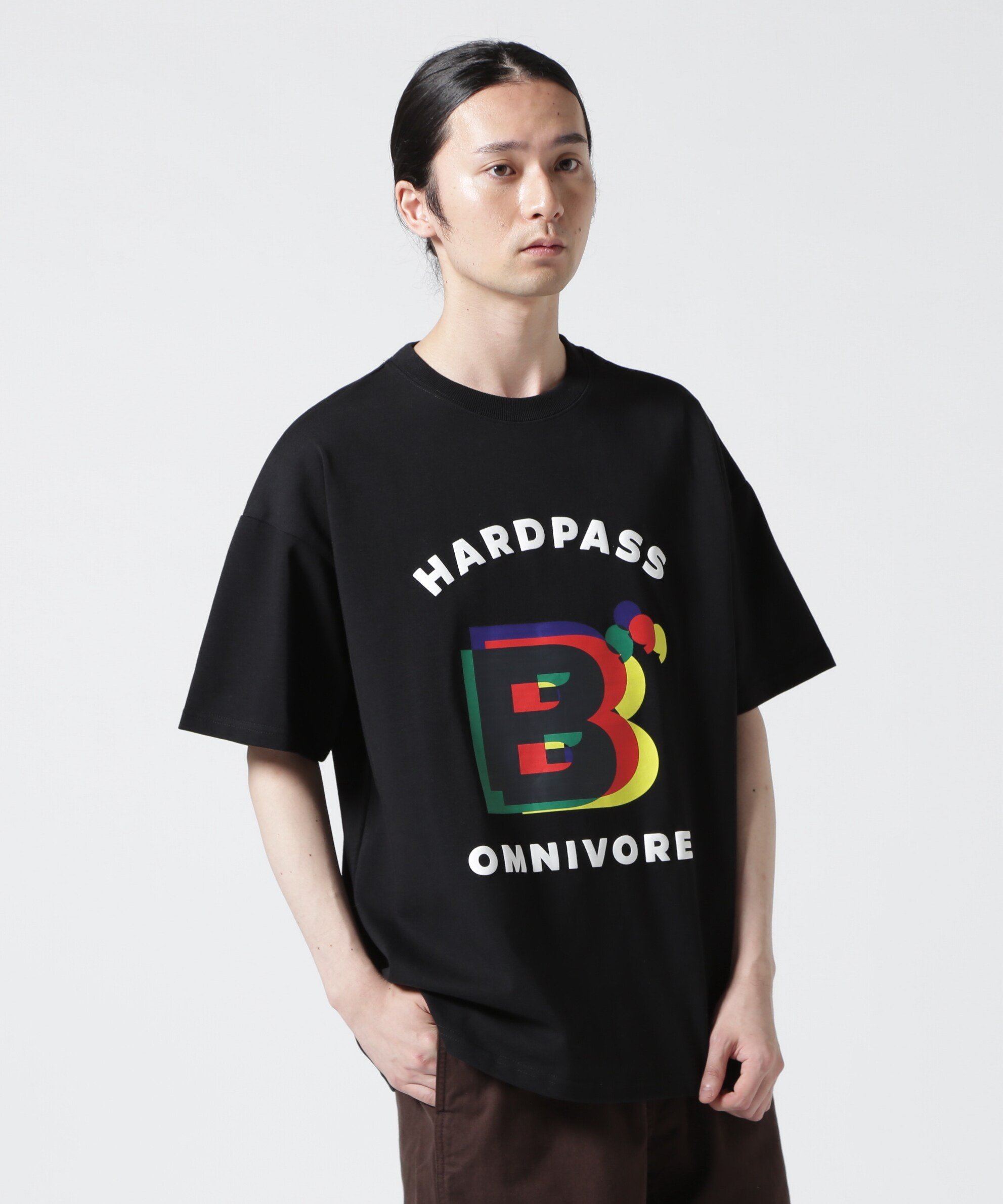 【SALE／50%OFF】BEAVER B omnivore/ビーオムニボー HARDPASS S/S TEE ビーバー トップス カットソー・Tシャツ ブラック ホワイト【送料無料】