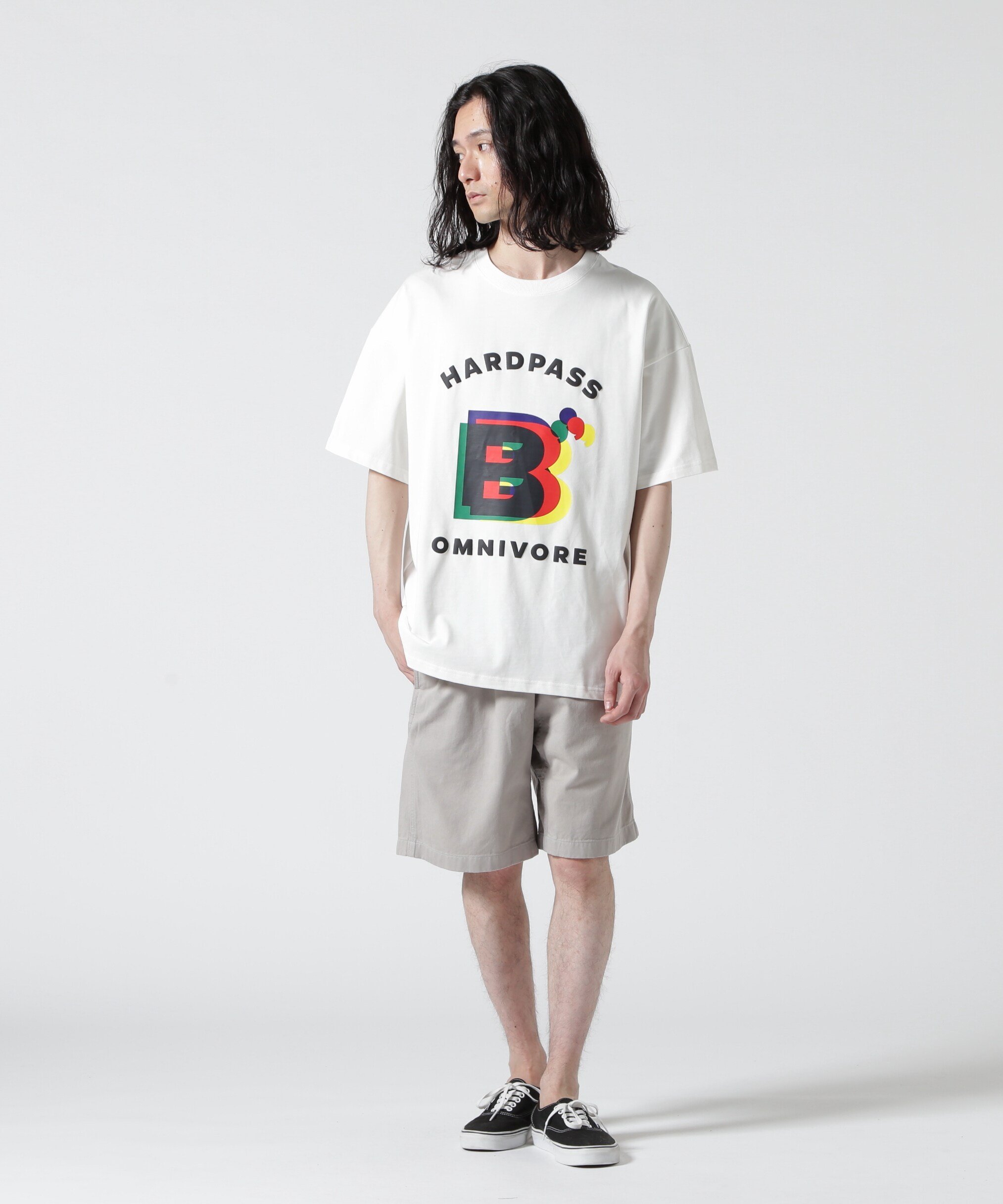 【SALE／50%OFF】BEAVER B omnivore/ビーオムニボー HARDPASS S/S TEE ビーバー トップス カットソー・Tシャツ ブラック ホワイト【送料無料】