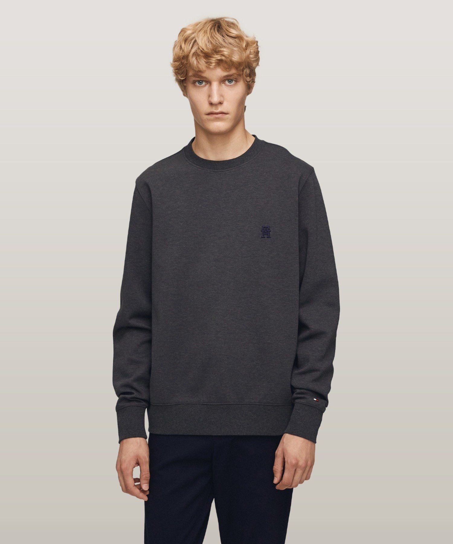 TOMMY HILFIGER (M)TOMMY HILFIGER(トミーヒルフィガー) モノグラムトレーナー トミーヒルフィガー トップス スウェット・トレーナー グレー ネイビー ホワイト【送料無料】