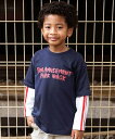 WASK ロゴプリントBIG半袖Tシャツ&袖テープ長袖Tシャツセット(100~160cm) ベベ オンライン ストア スーツ・フォーマル セットアップスーツ グ...