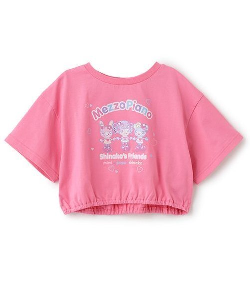 mezzo piano 【しなこちゃん×ミミポポ】Tシャツ ナルミヤオンライン トップス カットソー・Tシャツ パープル ピンク【送料無料】のサムネイル