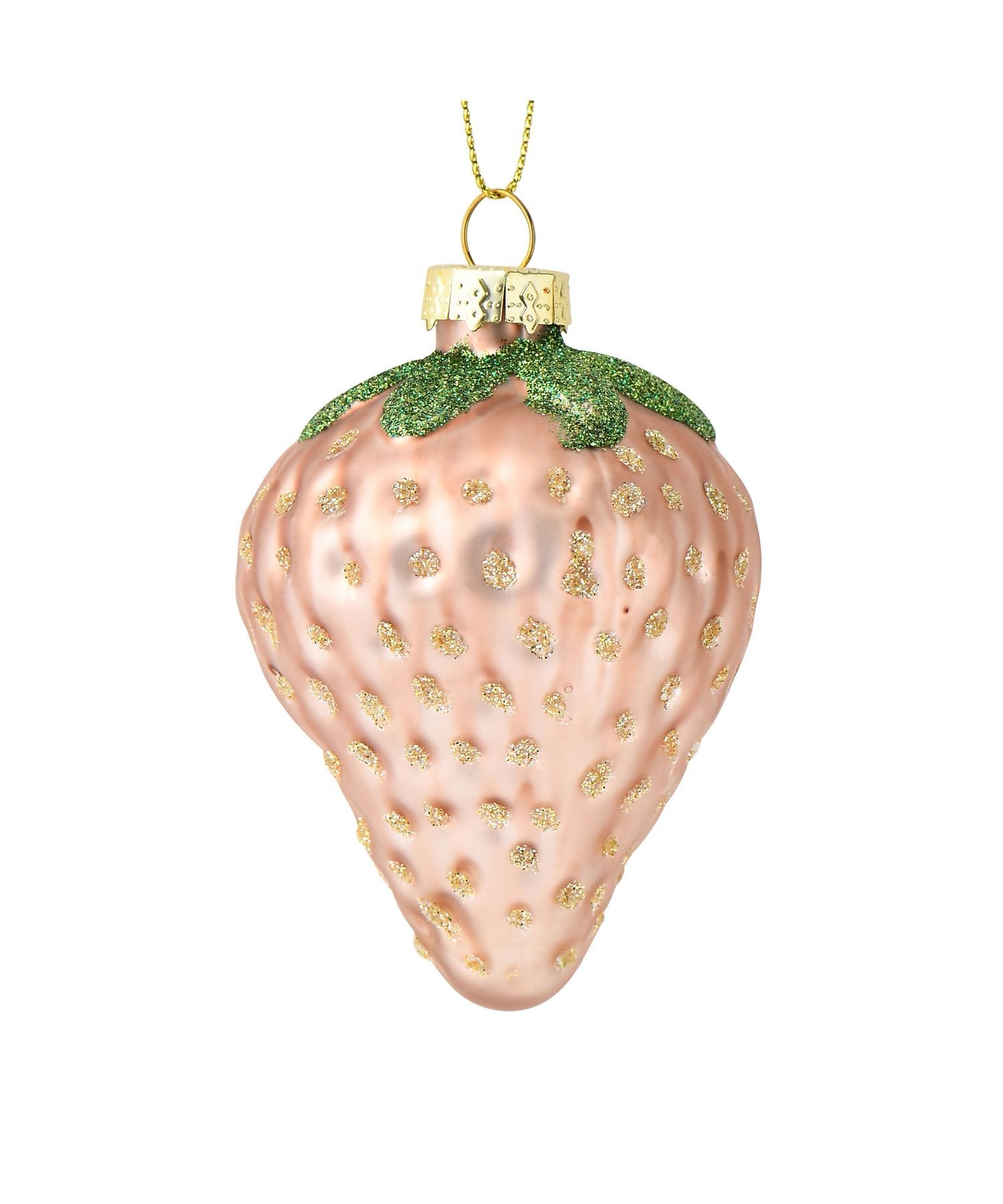 Francfranc ガラスオーナメント ストロベリー ピンク フランフラン インテリア・生活雑貨 オブジェ・置物・アート ピンク