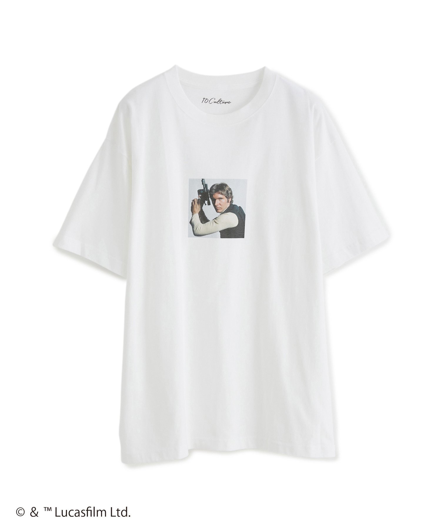 ADAM ET ROPE' HOMME 《WEB限定》【STAR WARS*10】HANSOLO TEE / UNISEX アダムエロペ トップス カットソー・Tシャツ ホワイト【送料無料】