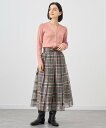 楽天Rakuten Fashion【SALE／40％OFF】ANAYI シアーチェックギャザー スカート アナイ スカート その他のスカート グレー ブラック【送料無料】