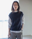 J.PRESS LADIES L 【洗える】LINEN COTTON ニット ベスト ジェイプレス トップス ベスト ジレ ネイビー グレー ベージュ ブルー【送料無料】