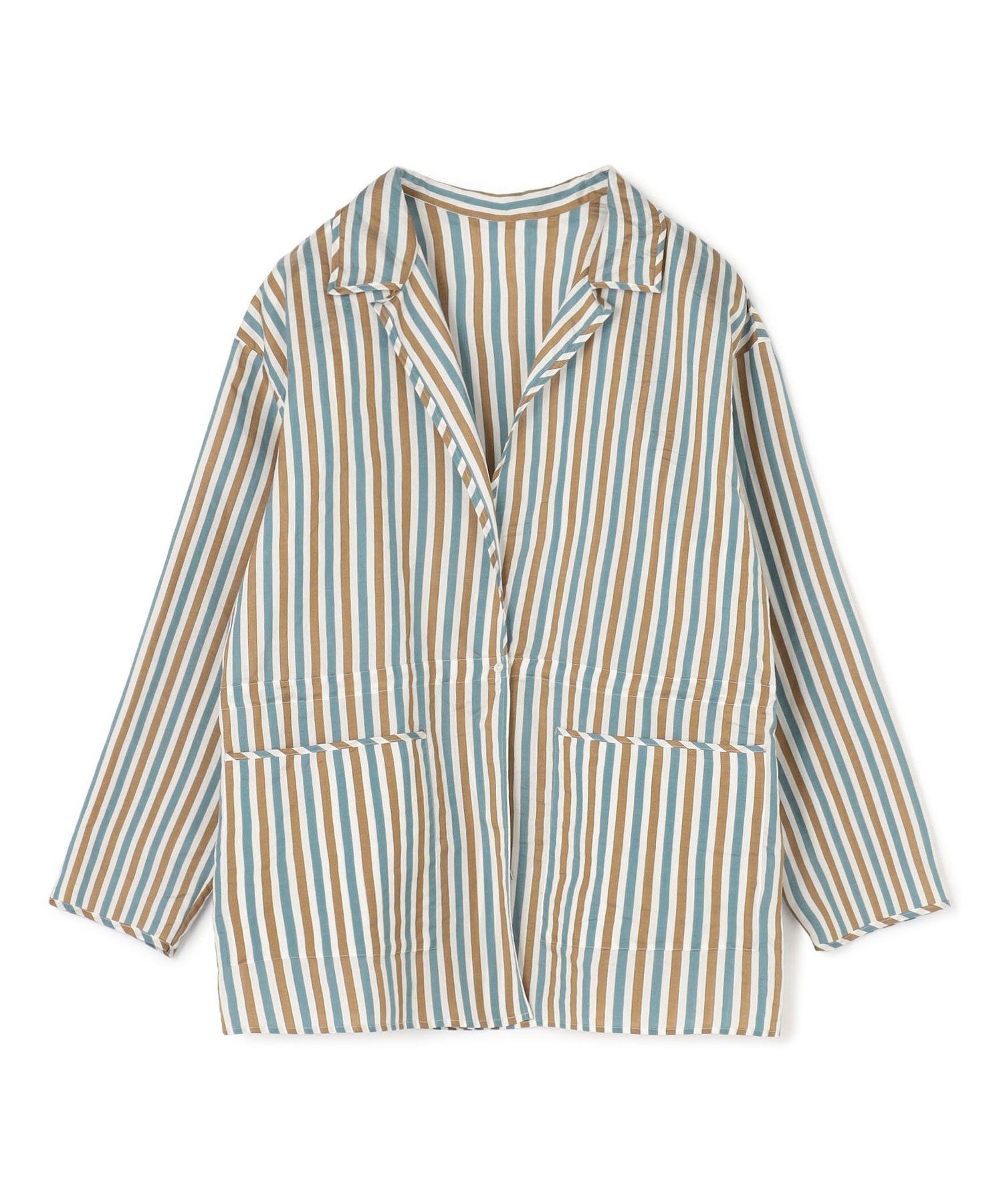 【SALE／80%OFF】BACCA ウォッシャーシルク ギャザードジャケット トゥモローランド トップス シャツ・ブラウス ベージュ ブラック【送料無料】