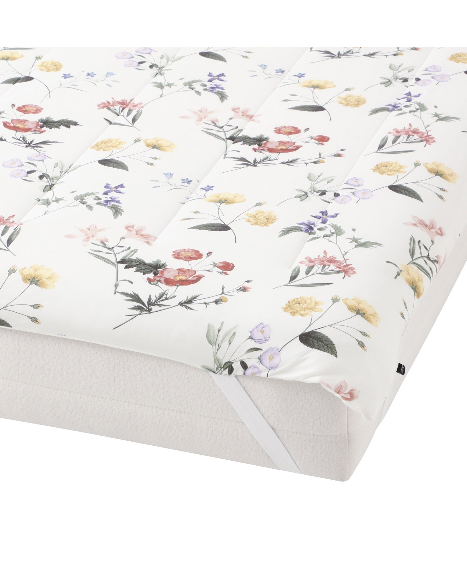 ふわろ冷感ベッドパッド マルチフラワー セミダブル