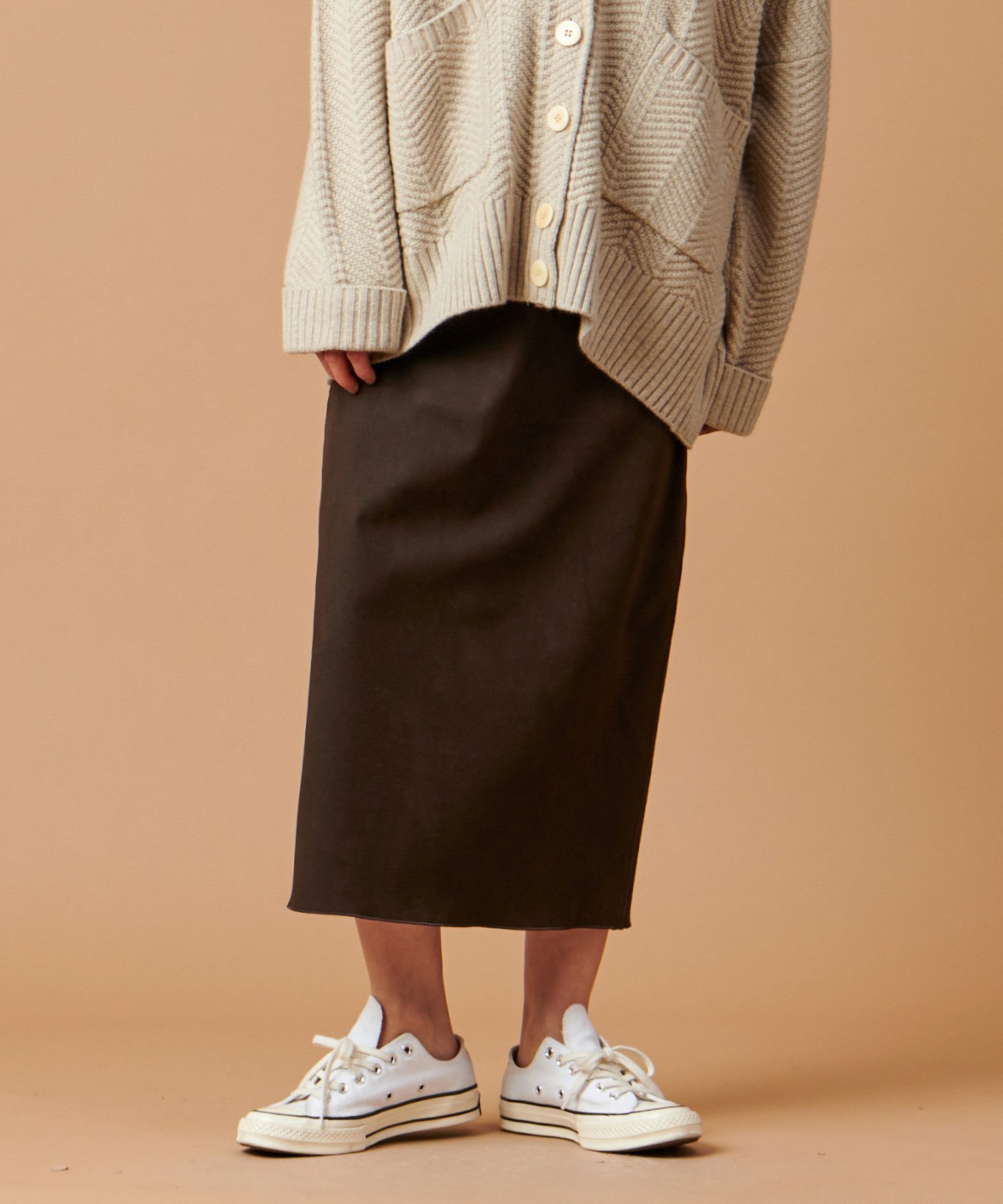 【SALE/50%OFF】marmors 【marmors】suede skirt マイカアンドディール スカート ロング・マキシスカート ブラウン ベージュ【送料無料】
