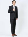 TAKA-Q ストレッチウォッシャブル レギュラーフィット 2ボタン2ピーススーツ チェック紺 【25SS】 メンズ セットアップ ジャケット ビジネス カジュ...
