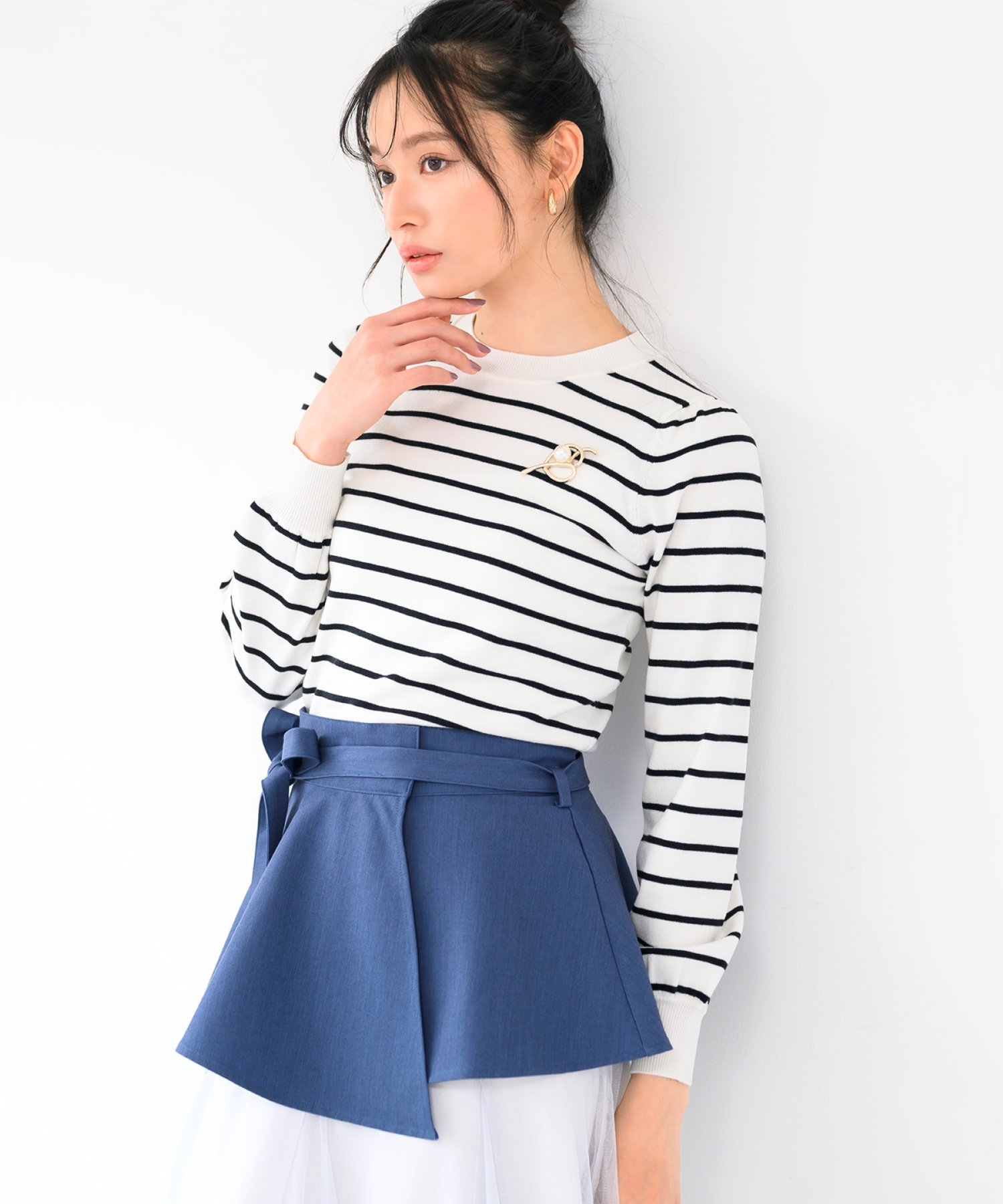【SALE／39%OFF】MISCH MASCH 2025春夏新作 カバーベルト付きチュールスカート/MM517205 ミッシュマッシュ スカート その他のスカート ブルー ベージュ【送料無料】