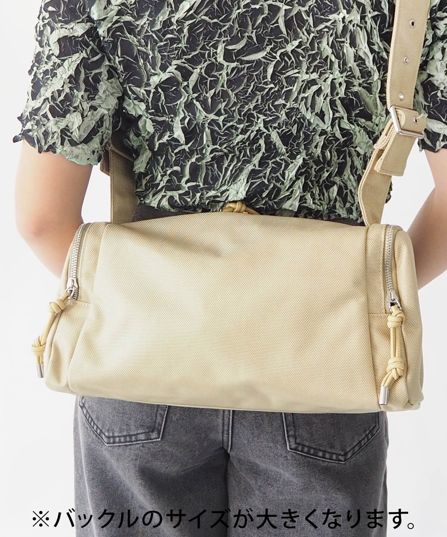 【SALE／30%OFF】CONTROL FREAK/CTFK CONTROL FREAK(コントロールフリーク)ZIPショルダーバッグ キャセリーニ バッグ ショルダーバッグ ベージュ ブラック【送料無料】
