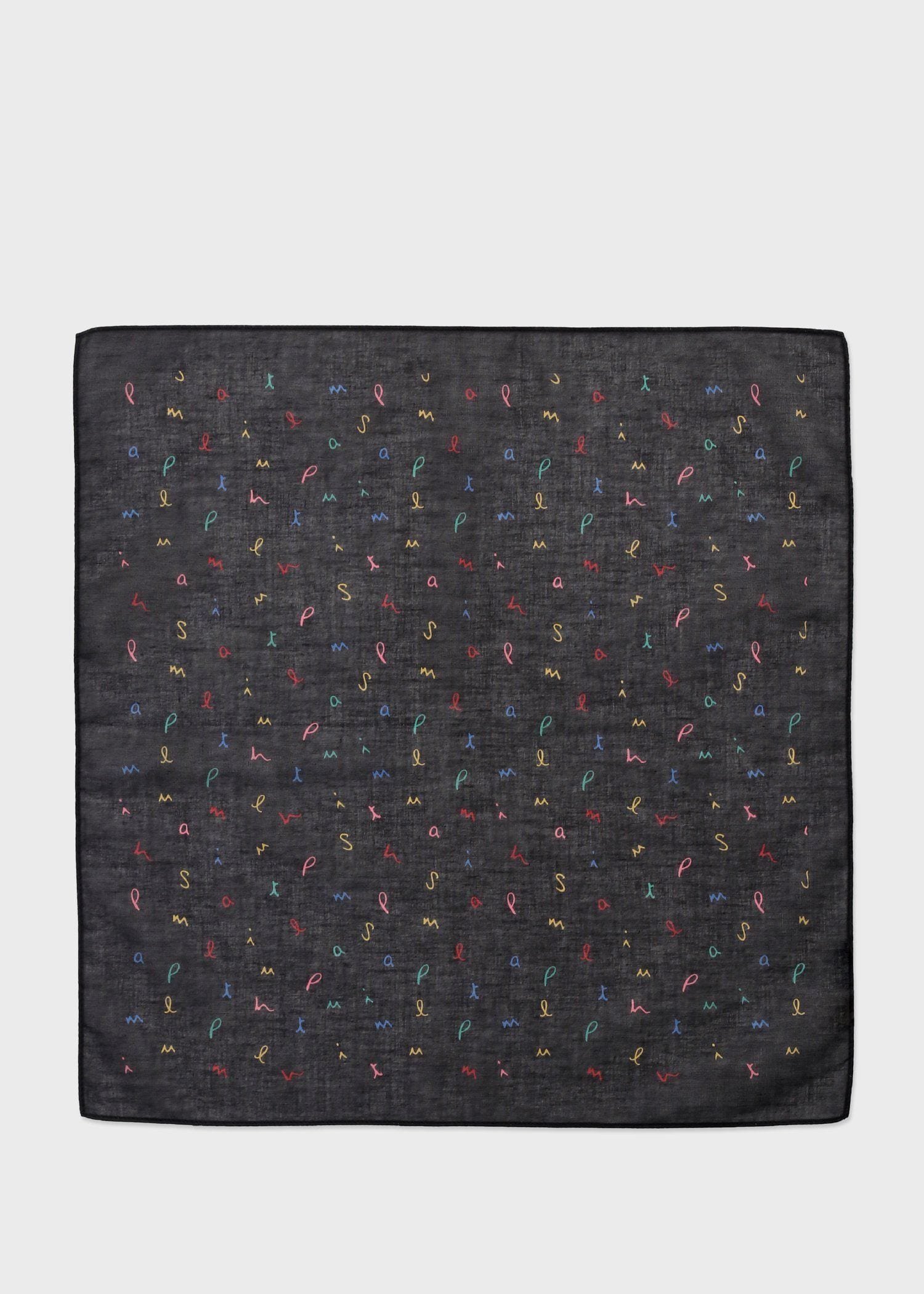 Paul Smith "Random Letters" ハンカチ ポール・スミス ファッション雑貨 その他のファッション雑貨 ネイビー ブラック