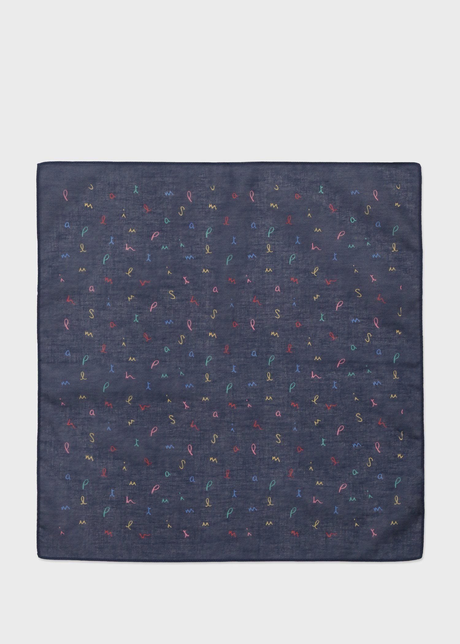Paul Smith "Random Letters" ハンカチ ポール・スミス ファッション雑貨 その他のファッション雑貨 ネイビー ブラック