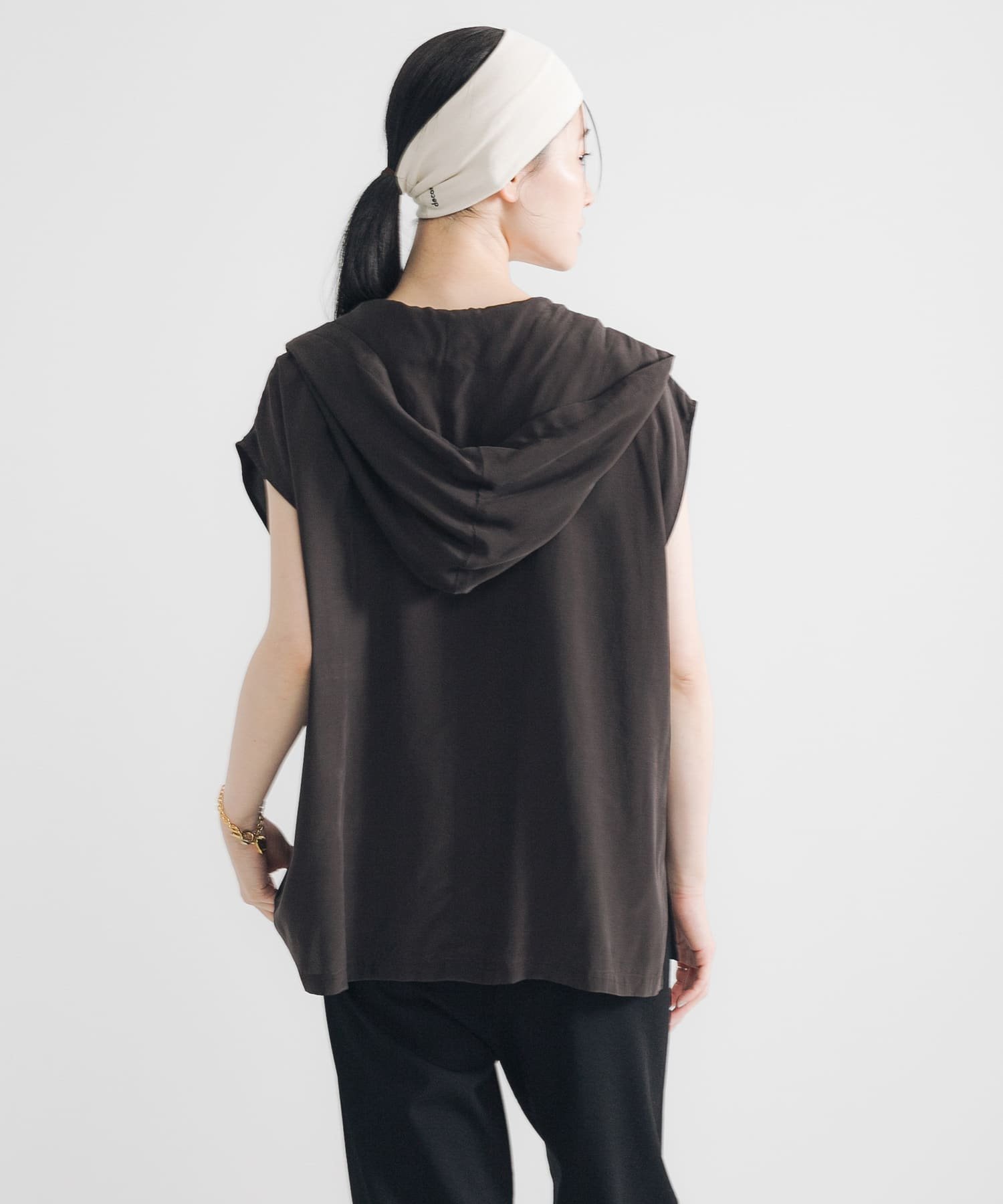【SALE／60%OFF】URBAN RESEARCH キュプラレーヨンフーディトップス アーバンリサーチ トップス カットソー・Tシャツ ベージュ ブラウン【送料無料】