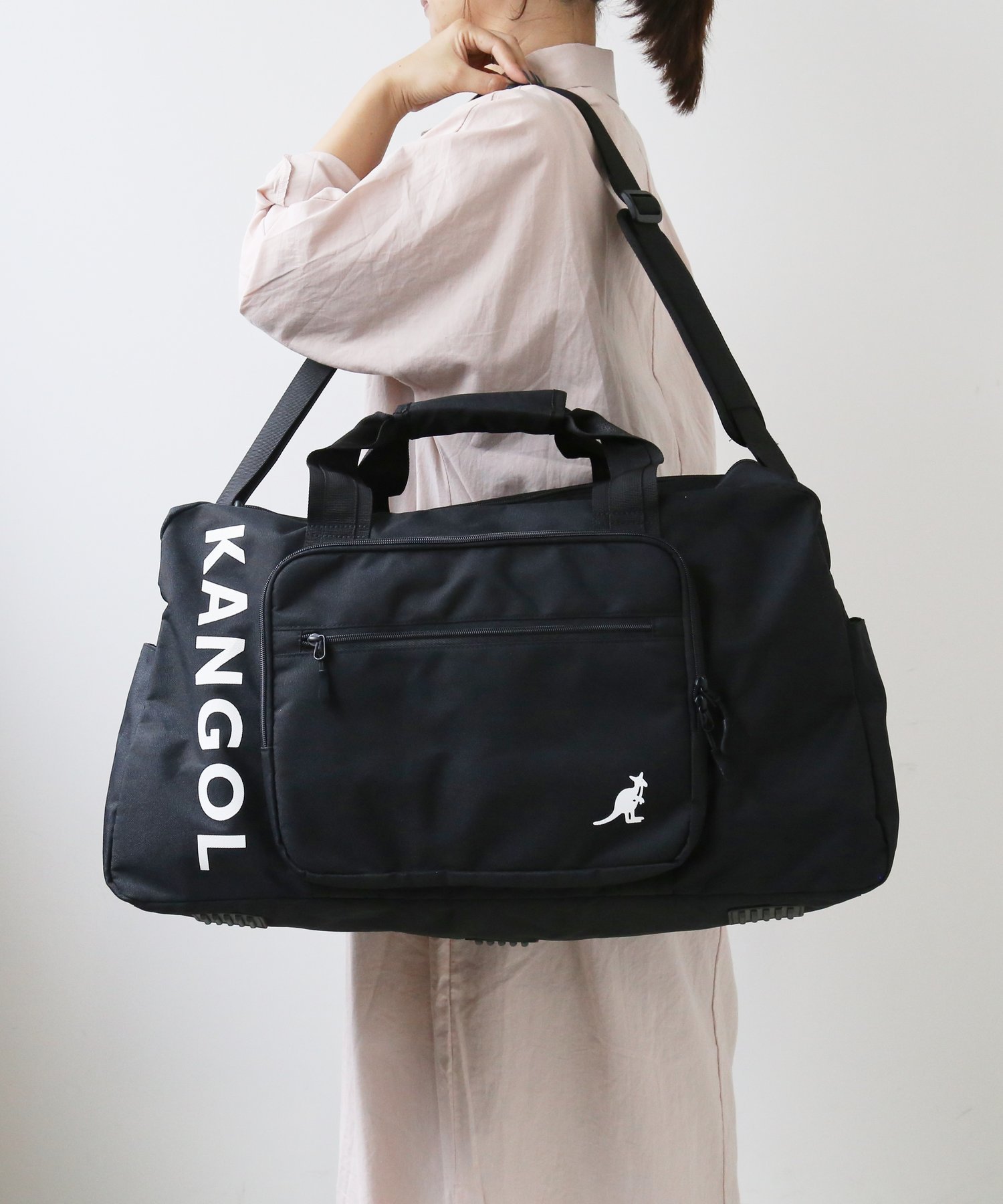 KANGOL KANGOL カンゴール 2WAY ボストンバッグ 250-1502 ローラ バッグ ボストンバッグ レッド ブラック【送料無料】