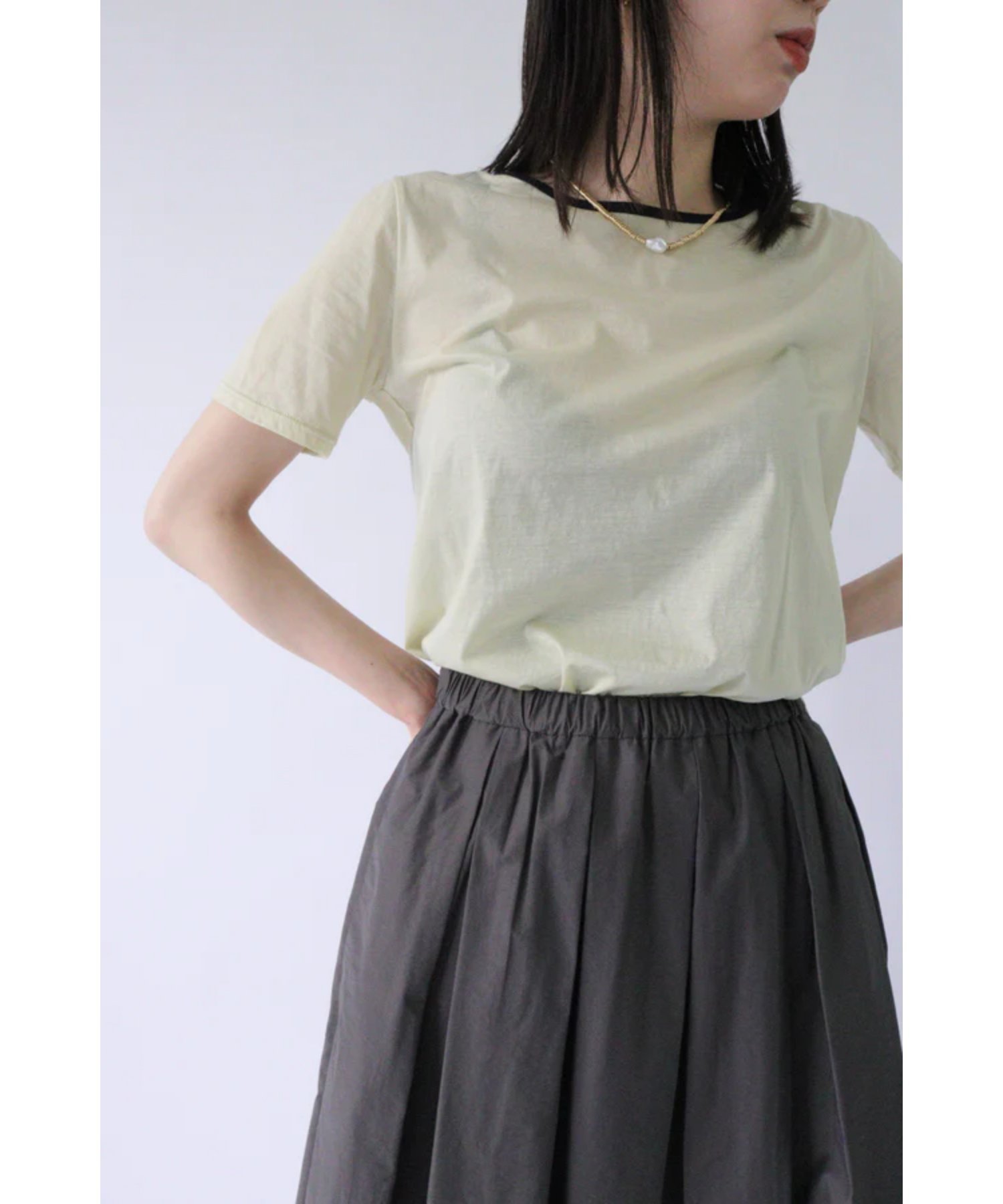 ACUTA ACUTA シアーリンガーTシャツ アクータ トップス カットソー・Tシャツ【送料無料】