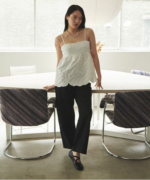 【SALE／50%OFF】LUKU nari 花ジャガードチュニック ナルミヤオンライン ワンピース・ドレス チュニック ホワイト