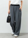【SALE/60%OFF】Lugnoncure ゴムウエストイージースラックス テチチ パンツ その他のパンツ ブラック ベージュ グレー