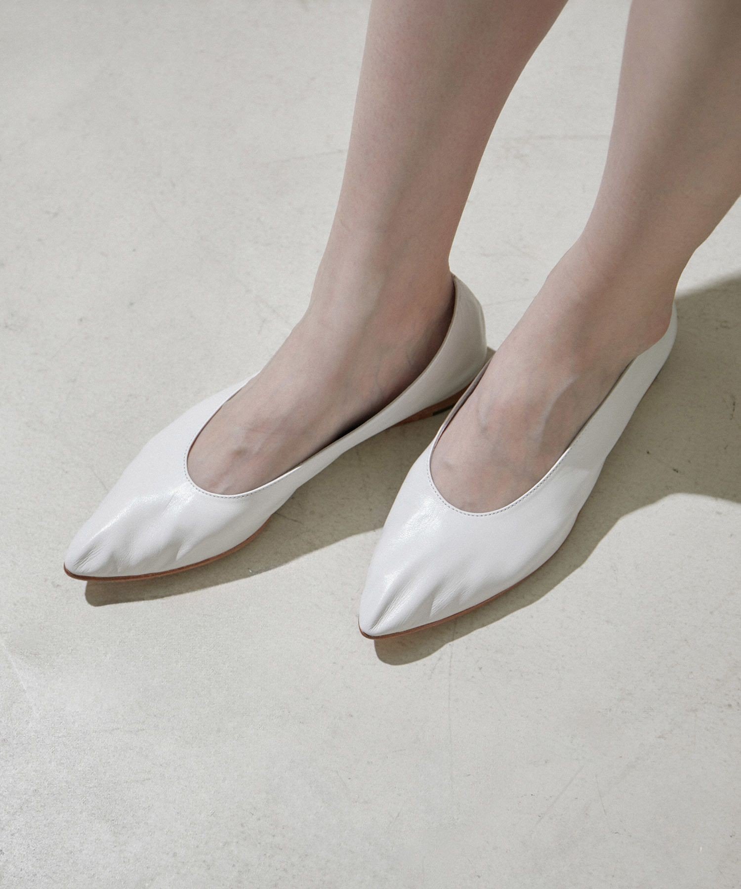 SALON adam et rope' 【MARTINIANO(マルティニアーノ)】PARTY FLAT/フラットパンプス サロン アダム エ ロペ シューズ・靴 パンプス シルバー ホワイト【送料無料】