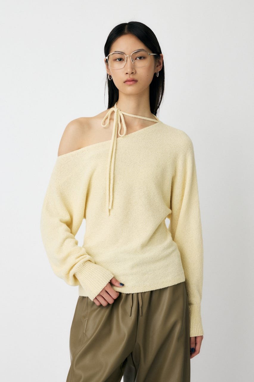 【SALE／50%OFF】MOUSSY ONE SHOULDER ニット