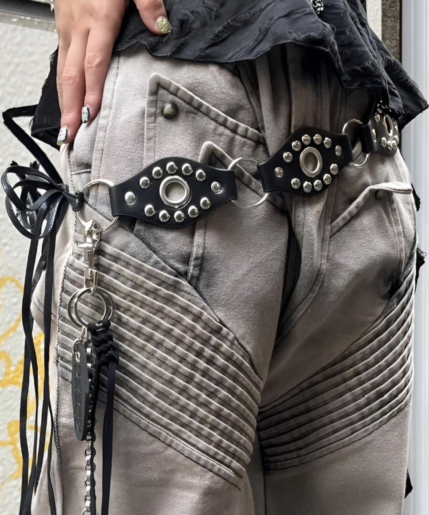 XU 【XU DOG】studs western belt ネバーマインドザエックスユー／チカシツプラス ファッション雑貨 ベ..