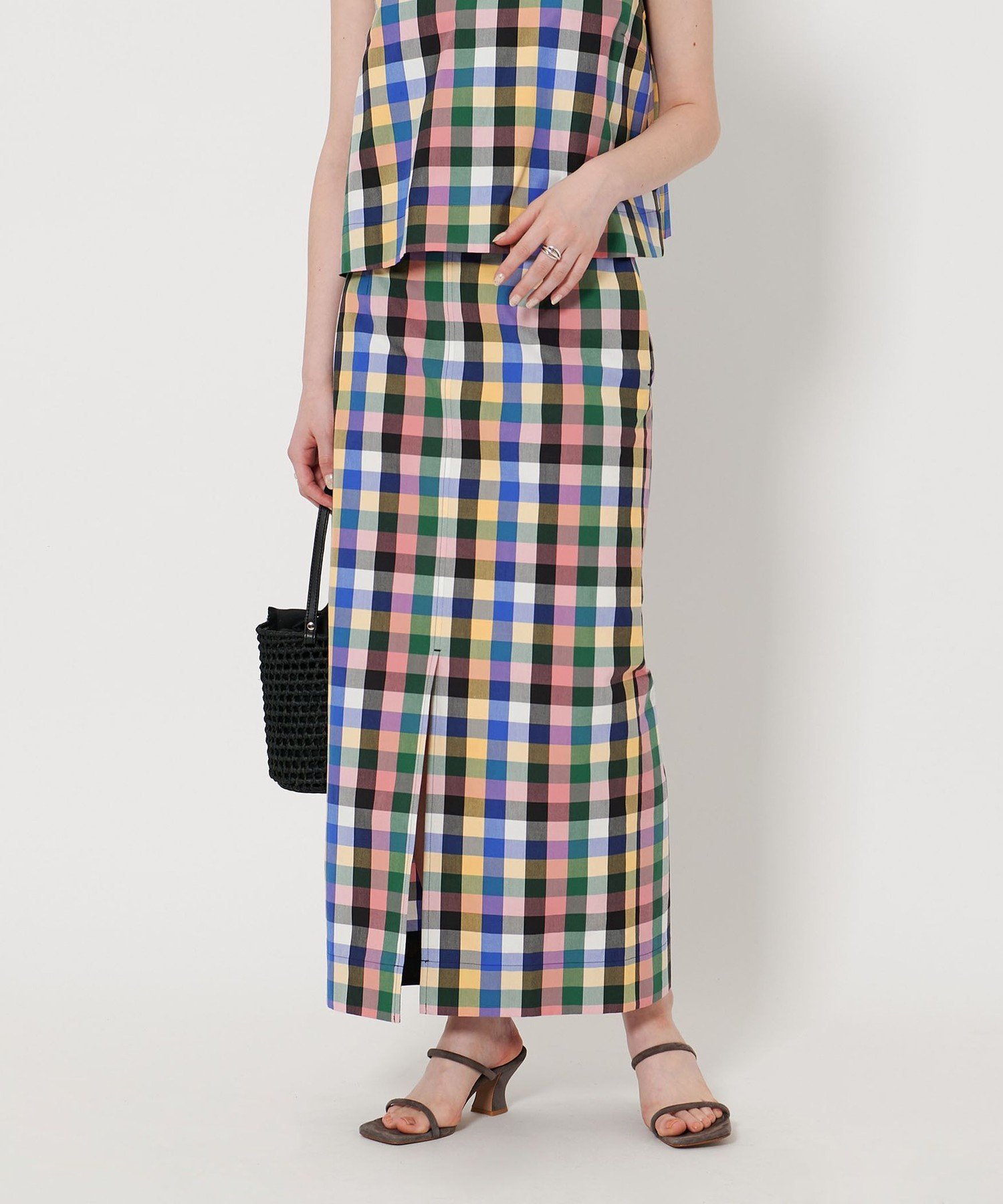 【SALE／30%OFF】UNITED ARROWS チェック タイトマキシ スカート ユナイテッドアローズ アウトレット スカート ロング・マキシスカート【送料無料】