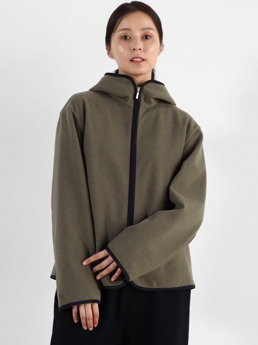【SALE／48%OFF】CLOVE パイピングフードアウター ラシュッド ジャケット・アウター その他のジャケット・アウター ブラック グレー カーキグリーン【送料無料】