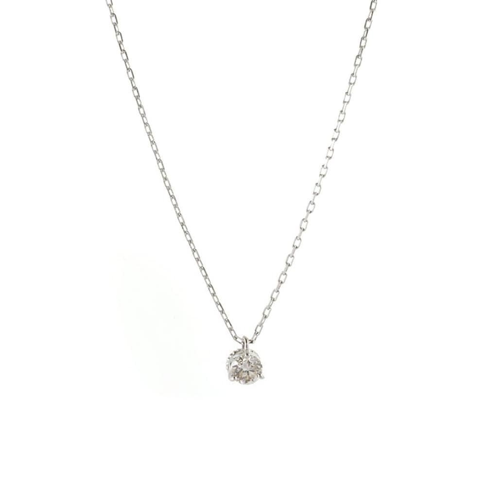 agete プラチナダイヤモンドネックレス(0.1ct) アガット アクセサリー・腕時計 ネックレス ホワイト【送料無料】