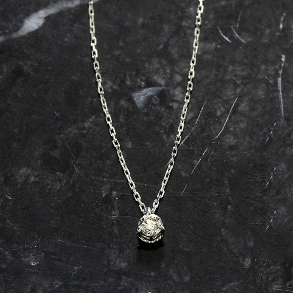 agete プラチナダイヤモンドネックレス(0.1ct) アガット アクセサリー・腕時計 ネックレス ホワイト【送料無料】