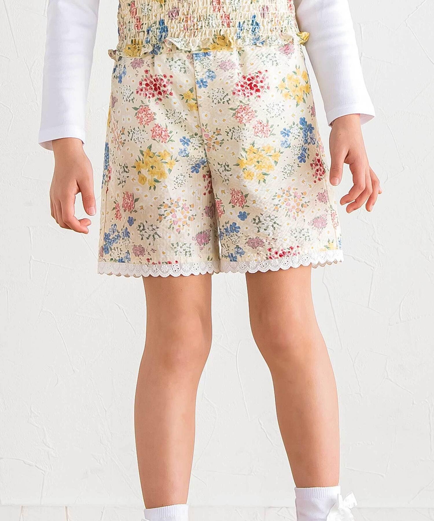 [SALE / 20 % OFF] BeBe [정렬] 리플 마르쉐 플라워 반바지 (90 ~ 150cm) 베베 온라인 스토어 바지 기타 바지 옐로우 [무료 배송]